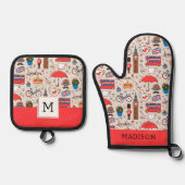 London Symbols Pattern Ovenwant & Pannenlap Set (Voorkant)