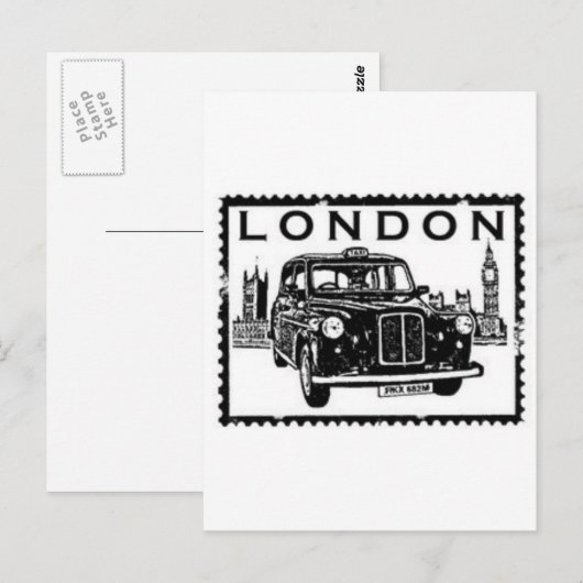 London Taxi Briefkaart (Voorkant / Achterkant)