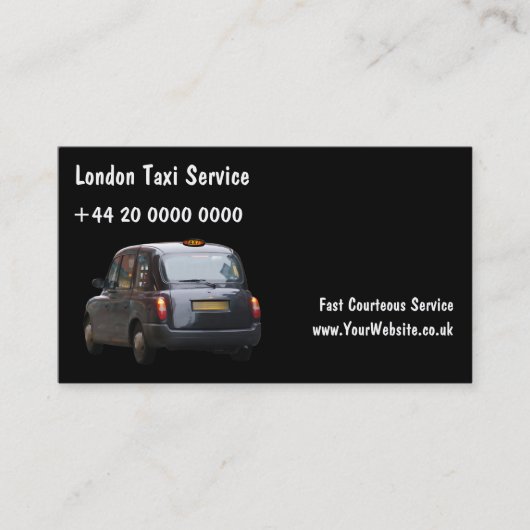 London Taxi Visitekaartjes (Voorkant)