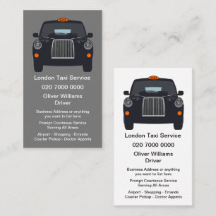 London Taxi Zakelijke Kaarten Dubbelzijdig Visitekaartje