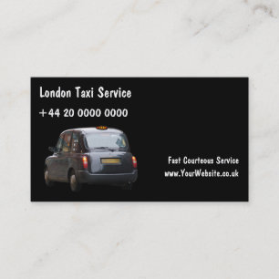 London Taxi Zakelijke Kaarten Visitekaartje