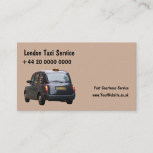 London Taxi Zakelijke Kaarten Visitekaartje