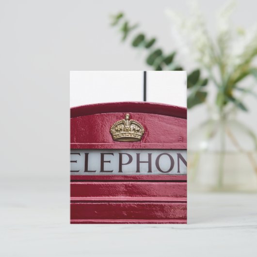 London Telephone Booth Red Briefkaart (Staand voorkant)