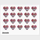 London Telephone Booth Red Hart Sticker (Vel)