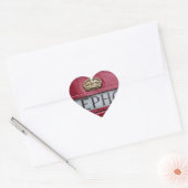London Telephone Booth Red Hart Sticker (Envelop)