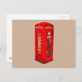 London Telephone Cell Briefkaart (Voorkant / Achterkant)