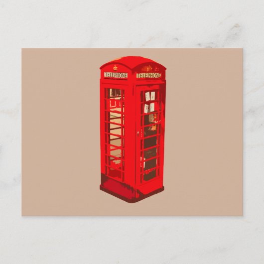 London Telephone Cell Briefkaart (Voorkant)