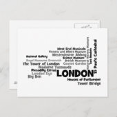 London Text Art Briefkaart (Voorkant / Achterkant)