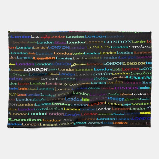 London Text Design I Kitchen Towel Theedoek (Horizontaal)