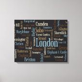 London Text Map Canvas Afdruk (Voorkant)