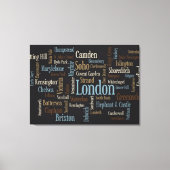 London Text Map Canvas Afdruk (Voorkant)