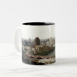 London Thames Landscape Tweekleurige Koffiemok