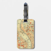 London Thames Map Bagagelabel (Achterkant verticaal)