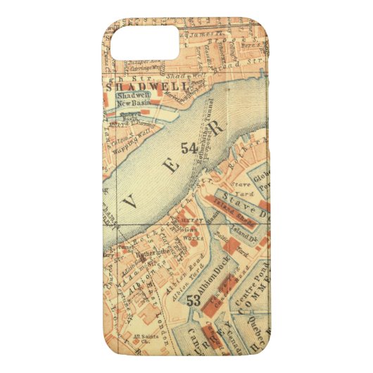 London Thames Map Case-Mate iPhone Case (Achterkant)