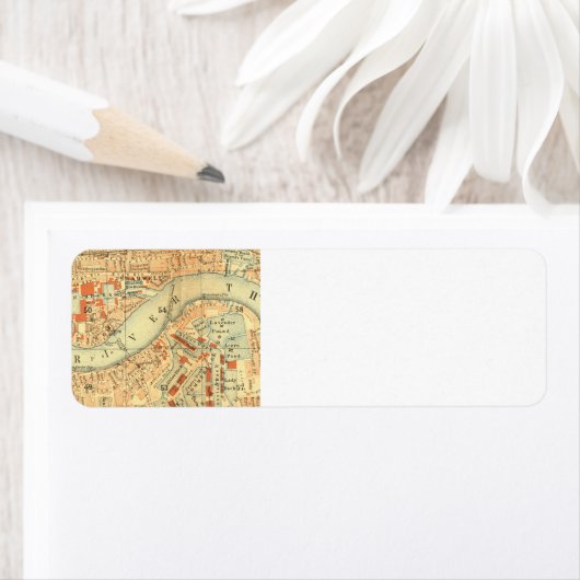 London Thames  Map Etiket (Insitu)