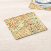 London Thames  Map Kartonnen Onderzetters (Schuin)