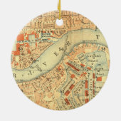 London Thames  Map Keramisch Ornament (Achterkant)