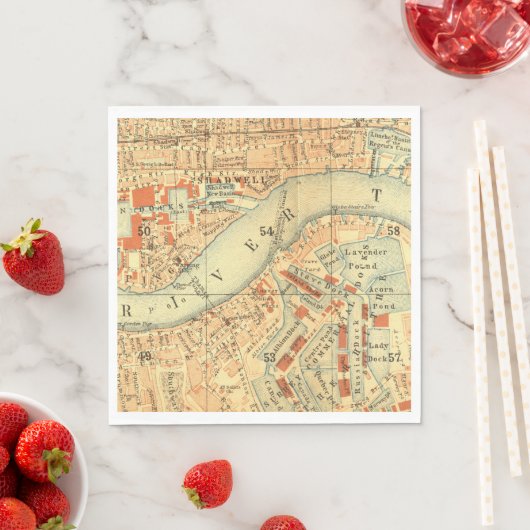 London Thames  Map Servetten (Insitu)