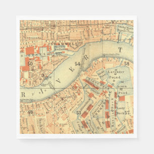London Thames  Map Servetten