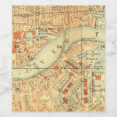 London Thames  Map Wijn Etiket (Enkel label)
