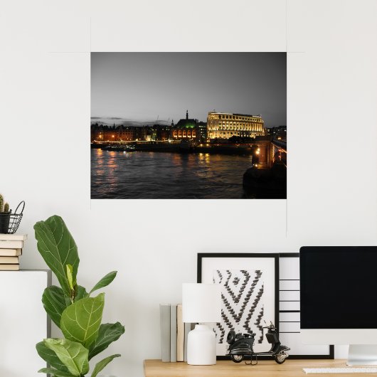 London Thames Poster (Thuiskantoor)