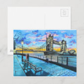 London Thames walk Briefkaart (Voorkant / Achterkant)