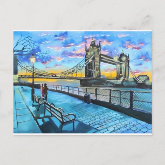 London Thames walk Briefkaart (Voorkant)