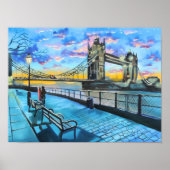 London Thames walk Poster (Voorkant)