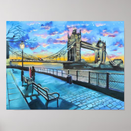 London Thames walk Poster