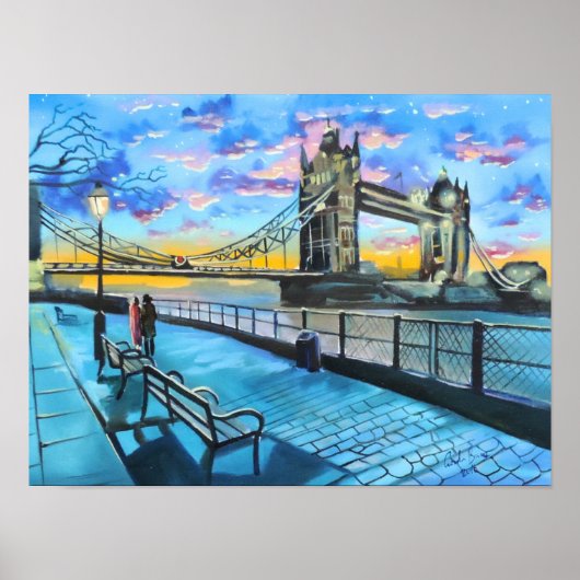 London Thames walk Poster (Voorkant)