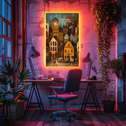 London: The Old Smoke - Whimsical Art Perfect Poster