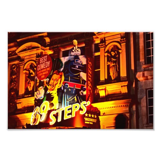 London Theater Piccadilly (1843 kleuren) Foto Afdruk (Voorkant)