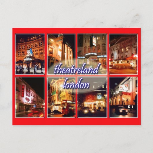 London theaters briefkaart (Voorkant)