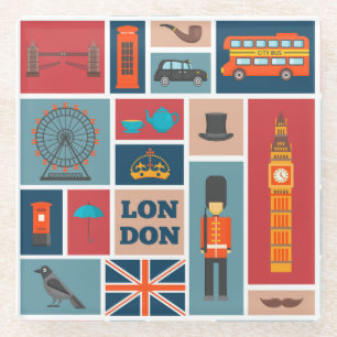 London Thema Glazen Onderzetter