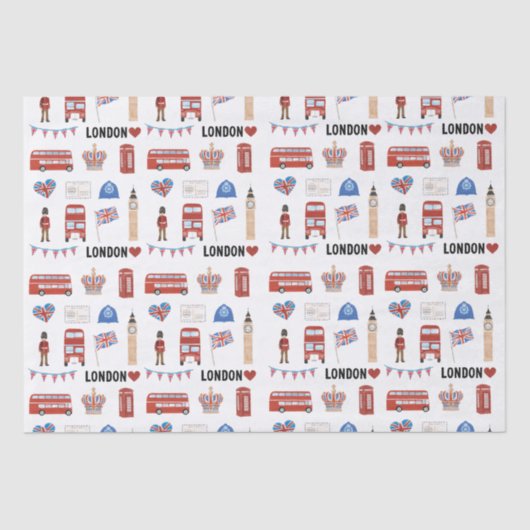 London Thema Tissue Paper | geschenk met een Londe Tissuepapier (Voorkant)