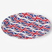 London Theme Party Union Jack Paper Borden Papieren Bordje (Gekanteld)