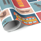 London Thgerespecteerd Cadeaupapier (Rol Hoek)