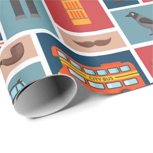 London Thgerespecteerd Cadeaupapier (Rol Hoek)