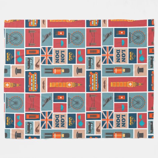 London Thgerespecteerd Fleece Deken (Voorkant (Horizontaal))