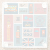 London Thgerespecteerd Glazen Onderzetter (Achterkant)