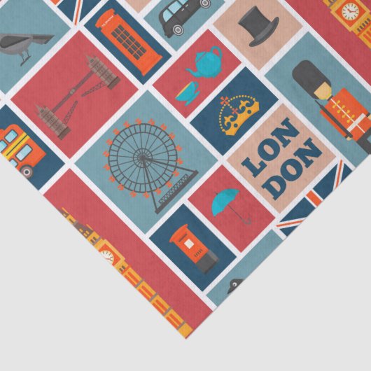 London Thgerespecteerd Tissuepapier (Detail)