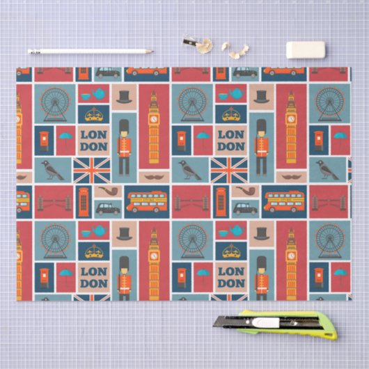 London Thgerespecteerd Tissuepapier (Craft)