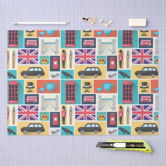 London Thgerespecteerd Tissuepapier (Craft)