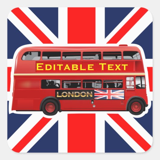 London Thgerespecteerd Vierkante Sticker (Voorkant)