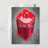 London ThMED Wedding voeg je foto toe Dank je Briefkaart (Voorkant / Achterkant)