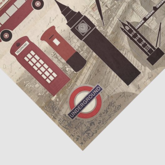 London Tissue Paper Tissuepapier (Detail)