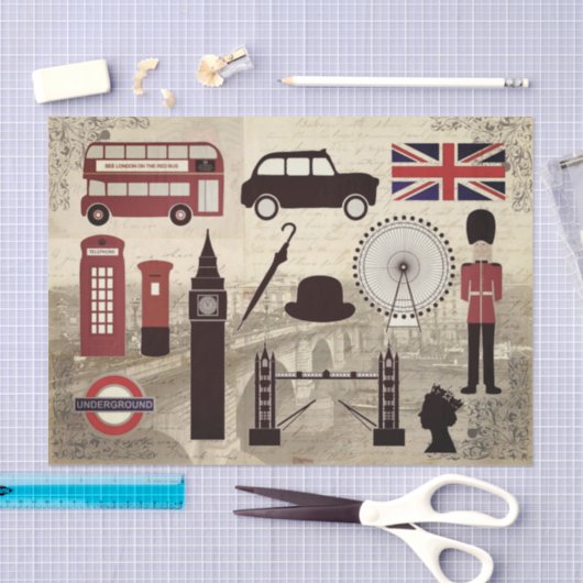 London Tissue Paper Tissuepapier (Craft)
