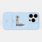 London Tone Sketch iPhone case Hoesje (Achterkant horizontaal)
