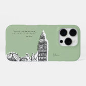 London Tone Sketch iPhone case Hoesje (Achterkant horizontaal)