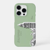 London Tone Sketch iPhone case Hoesje (Achterkant)